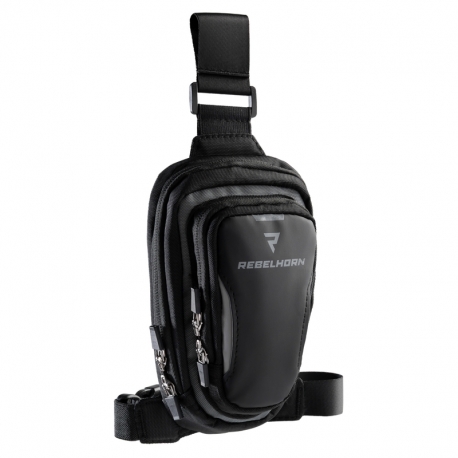 TORBA NA NOGĘ REBELHORN HIP 2 BLACK GREY