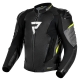 KURTKA MOTOCYKLOWA SKÓRZANA REBELHORN VELOCE BLACK GREY FLUO YELLOW