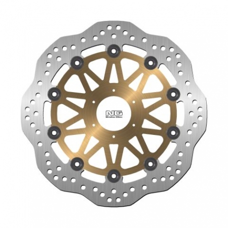 NG TARCZA HAMULCOWA PRZÓD HONDA CBR600 '95-98, CBR900/929 '93-97 (296X58X4MM) (6X6,5MM) WAVE PŁYWAJĄCA (ZŁOTY ŚRODEK)