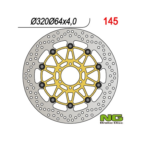 NG TARCZA HAMULCOWA PRZÓD DUCATI 916, BENELLI 750/899/900/1130 (320X64X4) (ZŁOTY ŚRODEK)