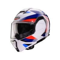 CABERG KASK SZCZĘKOWY FLIP-BACK (SZCZĘKA DO TYŁU) MODEL TRIP LUNAR SOLID KOLOR BIAŁY/NIEBIESKI/CZERWONY ROZMIAR XL (PINLOCK W ZE