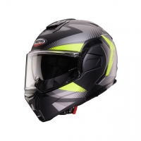 CABERG KASK SZCZĘKOWY FLIP-BACK (SZCZĘKA DO TYŁU) MODEL TRIP LUNAR SOLID KOLOR CZARNY MAT/SZARY/ŻÓŁTY FLUO ROZMIAR L (PINLOCK W 