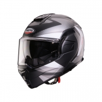 CABERG KASK SZCZĘKOWY FLIP-BACK (SZCZĘKA DO TYŁU) MODEL TRIP LUNAR SOLID KOLOR CZARNY MAT/BIAŁY/SZARY ROZMIAR L (PINLOCK W ZESTA