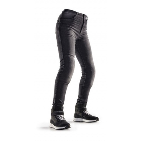 MODEKA PROMOCJA SPODNIE JEANSY MOTOCYKLOWE DAMSKIE CITY NOMAD KIM BLACK KOLOR CZARNY ROZMIAR LL (PRZEDŁUŻANE)