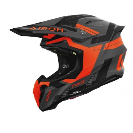 AIROH KASK CROSS / ENDURO / ATV / QUAD TWIST 3 DYNASTY ORANGE MATT KOLOR CZARNY MAT/POMARAŃCZOWY ROZMIAR M