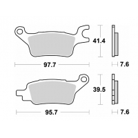 SBS KLOCKI HAMULCOWE KH... STREET STANDART CERAMIC PASUJE DO: YAMAHA CYGNUS RAY-ZR 125 '23-'25 , PRZÓD