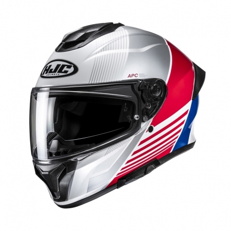 KASK MOTOCYKLOWY HJC C71 MORIX WHITE RED - KOPIA