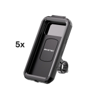 BIKETEC PRO PAKIET 5 SZTUK ETUI WODOODPORNE Z UCHWYTEM NA TELEFON MONTOWANE NA KIEROWNICĘ LUB LUSTERKO
