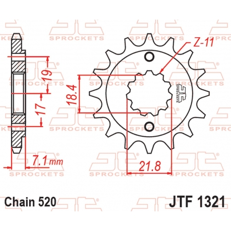 JT ZĘBATKA PRZEDNIA 2067 14 HONDA CRF 250 '13-'21, CRF 300 '21-'25, CBF 250 R '11-'19, CB 300 F / R '15-'25, CBR 300 R '14-'22, 