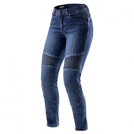 JEANSY MOTOCYKLOWE DAMSKIE REBELHORN AGNESS 2 WASHED BLUE MONOLAYER