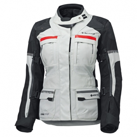 KURTKA MOTOCYKLOWA TEKSTYLNA DAMSKA HELD CARESE 3 GORE-TEX GREY BLACK