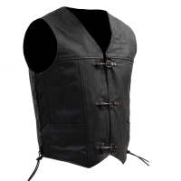 KAMIZELKA MOTOCYKLOWA SKÓRZANA BROGER CLUBMAN BLACK