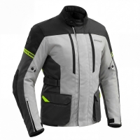 KURTKA MOTOCYKLOWA TEKSTYLNA BROGER OVERLAND BLACK GREY FLUO YELLOW
