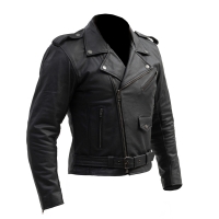 KURTKA MOTOCYKLOWA SKÓRZANA BROGER ROCKER BLACK