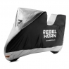 POKROWIEC NA MOTOCYKL REBELHORN SHELTER Z MIEJSCEM NA KUFER BLACK SILVER