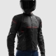 KURTKA MOTOCYKLOWA TEKSTYLNA REBELHORN SWIFT BLACK DARK GREY RED