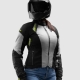 KURTKA MOTOCYKLOWA TEKSTYLNA DAMSKA REBELHORN SWIFT LIGHT GREY FLUO YELLOW