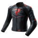 KURTKA MOTOCYKLOWA SKÓRZANA REBELHORN VANDAL 2 BLACK GREY FLUO RED
