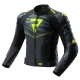 KURTKA MOTOCYKLOWA SKÓRZANA REBELHORN VANDAL 2 BLACK GREY FLUO YELLOW