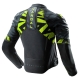 KURTKA MOTOCYKLOWA SKÓRZANA REBELHORN VANDAL 2 BLACK GREY FLUO YELLOW