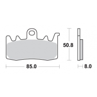 SBS KLOCKI HAMULCOWE KH630 RACING DUAL SINTER KOLOR ZŁOTY TARCZA LEWA PRZÓD PASUJE DO: APRILIA, BMW, DUCATI (STOSOWAĆ Z 900DS-2)