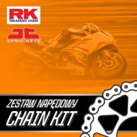 RK ZESTAW NAPĘDOWY KOMPLETNY SUZUKI DL 650 V-STROM ( XT , ADVENTURE ) '07-'24 (15/47/525XRE-118K) (ZĘBATKI JT, ŁAŃCUCH RK XRE, Z