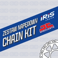 IRIS ZESTAW NAPĘDOWY KOMPLETNY SUZUKI DL 650 V-STROM ( XT , ADVENTURE ) '07-'24 (15/47/525OR-118GG) (ZĘBATKI JT, PRZEDNIA Z GUMĄ