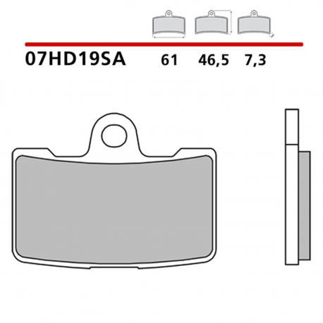 BREMBO 2026/05 KLOCKI HAMULCOWE KH454 SINTER SA (SPIEK METALICZNY) PRZÓD (ECE R90)