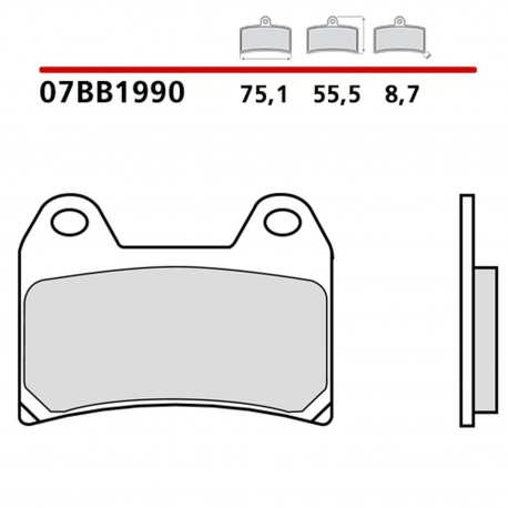 BREMBO 2026/05 KLOCKI HAMULCOWE KH244 GENUINE SINTER (SPIEK METALICZNY MIESZANKA OEM) PRZÓD/TYŁ