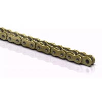 TSUBAKI ŁAŃCUCH NAPĘDOWY 428 MXC 118 PROFESSIONAL MOTOCROSS / ENDURO RACING CHAIN KOLOR ZŁOTY G&G (118 OGNIW, OTWARTY ZAPINKA W 