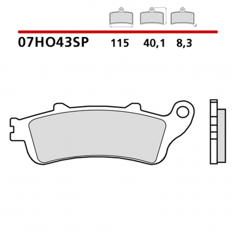 BREMBO 2026/05 KLOCKI HAMULCOWE KH261 / KH281 SINTER SP (SPIEK METALICZNY) TYŁ (ECE R90)