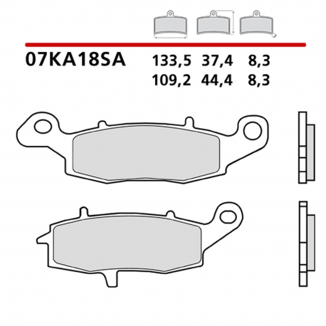 BREMBO 2026/05 KLOCKI HAMULCOWE KH231 SINTER SA (SPIEK METALICZNY) PRZÓD (ECE R90)