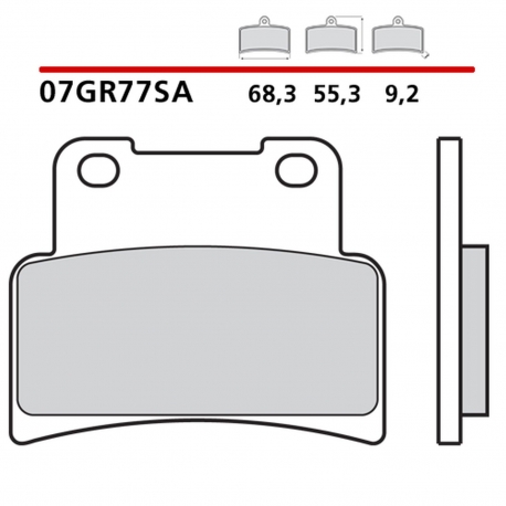 BREMBO 2026/05 KLOCKI HAMULCOWE KH432 SINTER SA (SPIEK METALICZNY) PRZÓD (ECE R90)