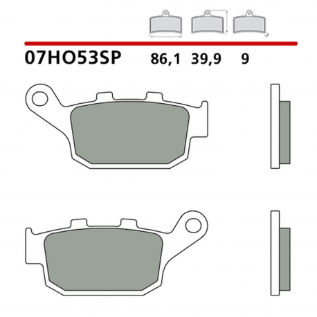 BREMBO 2026/05 KLOCKI HAMULCOWE KH496 SINTER SP (SPIEK METALICZNY) TYŁ (ECE R90)