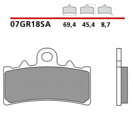 BREMBO 2026/05 KLOCKI HAMULCOWE KH606 SINTER SA (SPIEK METALICZNY) PRZÓD (ECE R90)