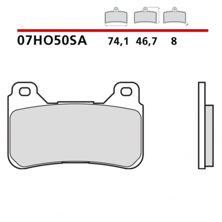BREMBO 2026/05 KLOCKI HAMULCOWE KH390 SINTER SA (SPIEK METALICZNY) PRZÓD (ECE R90)