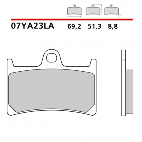 BREMBO 2026/05 KLOCKI HAMULCOWE KH252 / KH380 SINTER LA (SPIEK METALICZNY) PRZÓD (ECE R90)