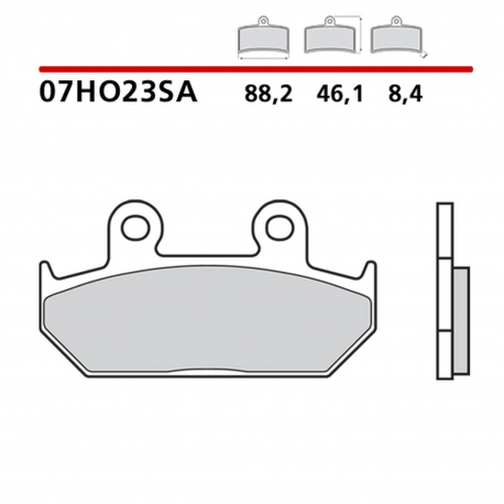 BREMBO 2026/05 KLOCKI HAMULCOWE KH124 SINTER SA (SPIEK METALICZNY) PRZÓD (ECE R90)