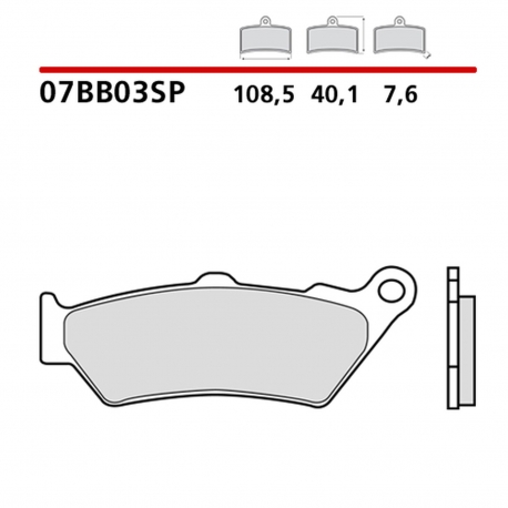 BREMBO 2026/05 KLOCKI HAMULCOWE KH209 SINTER SP (SPIEK METALICZNY) TYŁ (ECE R90)