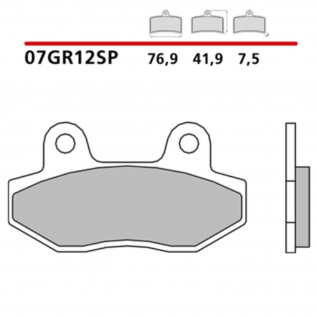 BREMBO 2026/05 KLOCKI HAMULCOWE KH86 SINTER SP (SPIEK METALICZNY) TYŁ (ECE R90)