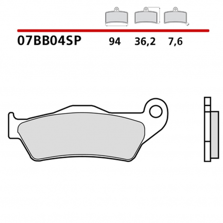 BREMBO 2026/05 KLOCKI HAMULCOWE KH181 SINTER SP (SPIEK METALICZNY) TYŁ (ECE R90)