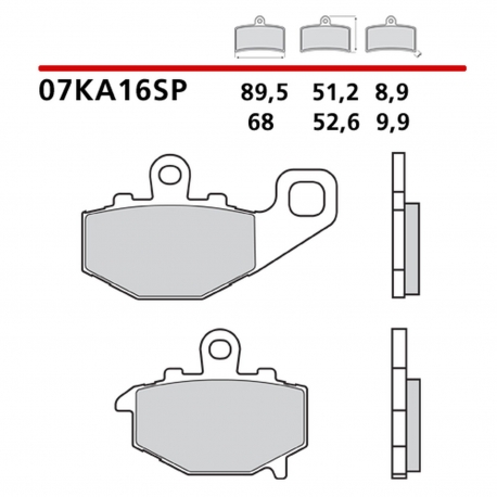 BREMBO 2026/05 KLOCKI HAMULCOWE KH192 SINTER SP (SPIEK METALICZNY) TYŁ (ECE R90)
