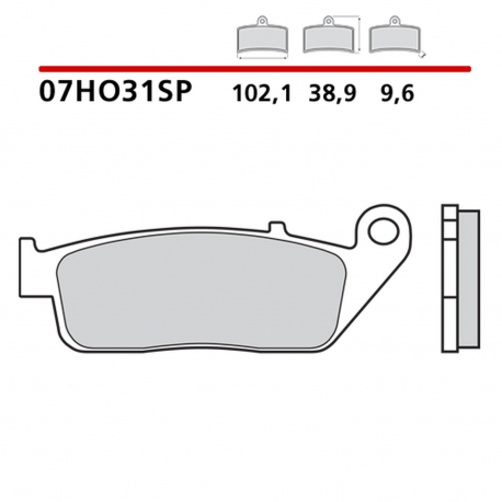 BREMBO 2026/05 KLOCKI HAMULCOWE KH196 SINTER SP (SPIEK METALICZNY) TYŁ (ECE R90)