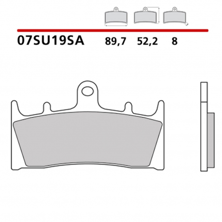 BREMBO 2026/05 KLOCKI HAMULCOWE KH188 SINTER SA (SPIEK METALICZNY) PRZÓD (ECE R90)