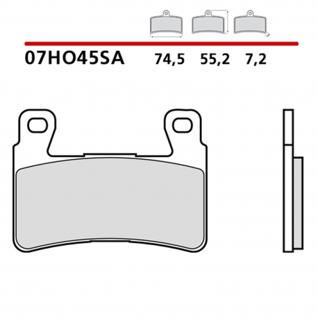 BREMBO 2026/05 KLOCKI HAMULCOWE KH265 / KH296 SINTER SA (SPIEK METALICZNY) PRZÓD (ECE R90)