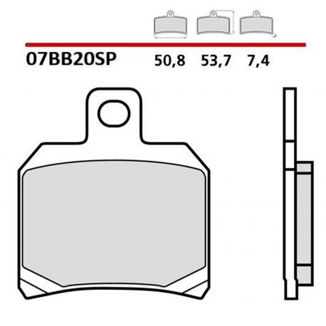 BREMBO 2026/05 KLOCKI HAMULCOWE KH266 SINTER SP (SPIEK METALICZNY) TYŁ (ECE R90)
