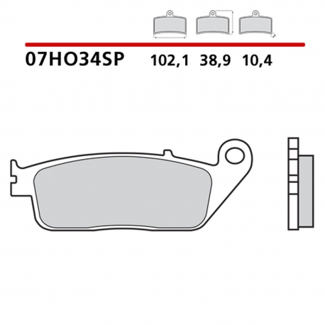 BREMBO 2026/05 KLOCKI HAMULCOWE KH196 SINTER SP (SPIEK METALICZNY) TYŁ (ECE R90)