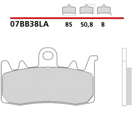 BREMBO 2026/05 KLOCKI HAMULCOWE KH630 SINTER LA (SPIEK METALICZNY) PRZÓD (ECE R90)