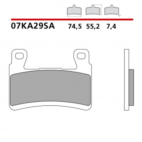 BREMBO 2026/05 KLOCKI HAMULCOWE KH265 / KH296 SINTER SA (SPIEK METALICZNY) PRZÓD (ECE R90)