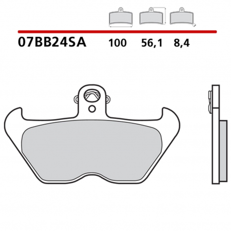 BREMBO 2026/05 KLOCKI HAMULCOWE KH407 SINTER SA (SPIEK METALICZNY) PRZÓD (ECE R90)